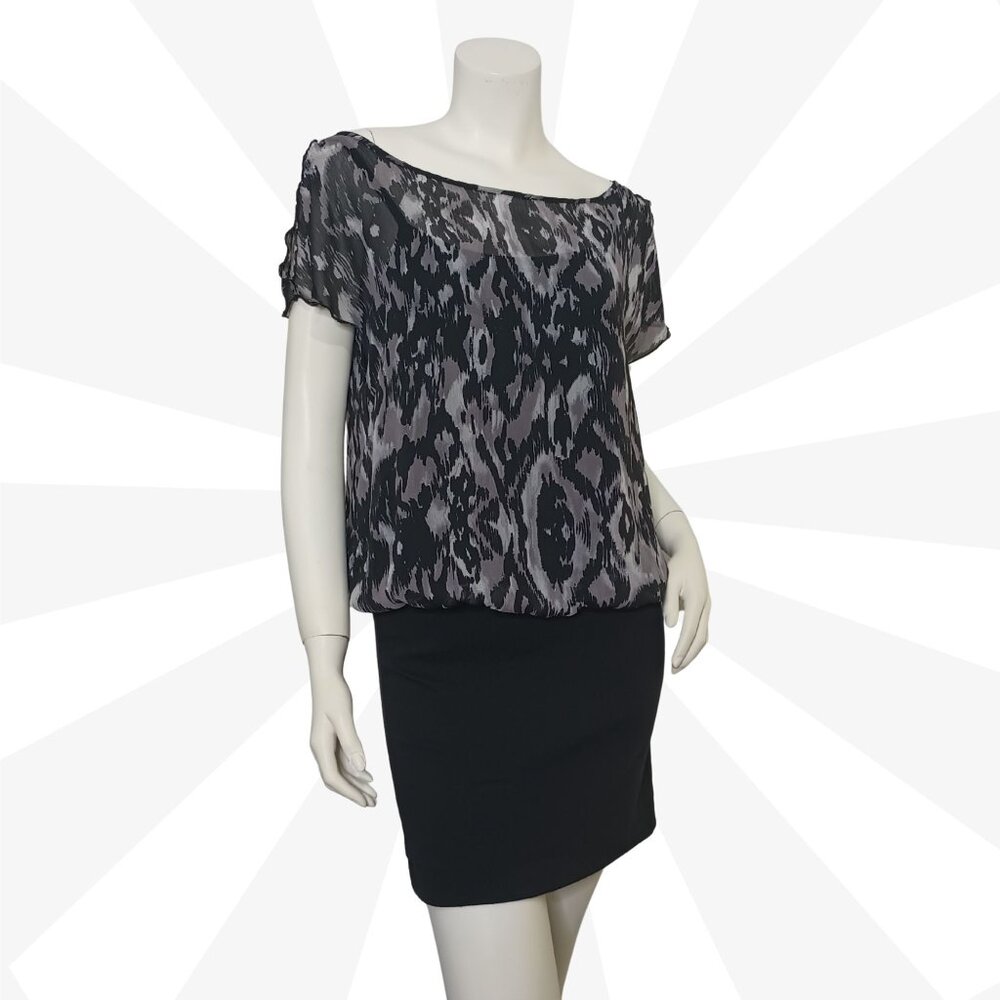 Rampage Black Dress Size Medium Short Pencil Polyester Short Sleeve Pullover